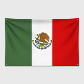 Флаг-баннер с принтом Мексика Чемпионат Мира , 100% полиэстер | размер 67 х 109 см, плотность ткани — 95 г/м2; по краям флага есть четыре люверса для крепления | Тематика изображения на принте: mexico | бразилия | мексика | сборная мексики | футбол | чемпионат мира
