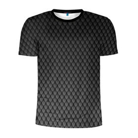 Мужская футболка 3D спортивная с принтом Чешуя дракона , 100% полиэстер с улучшенными характеристиками | приталенный силуэт, круглая горловина, широкие плечи, сужается к линии бедра | змеиная кожа | змея | черный