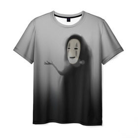 Мужская футболка 3D с принтом Унесенные призраками , 100% полиэфир | прямой крой, круглый вырез горловины, длина до линии бедер | Тематика изображения на принте: spirited away | миядзаки | хаяо