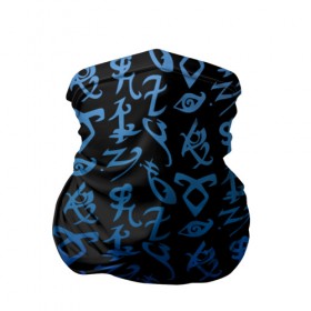 Бандана-труба 3D с принтом Blue runes , 100% полиэстер, ткань с особыми свойствами — Activecool | плотность 150‒180 г/м2; хорошо тянется, но сохраняет форму | Тематика изображения на принте: freeform | shadowhunters | доминик шервуд | клэри фрэй | кэтрин макнамара | фэнтази