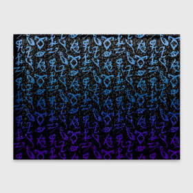 Обложка для студенческого билета с принтом Blue runes , натуральная кожа | Размер: 11*8 см; Печать на всей внешней стороне | Тематика изображения на принте: freeform | shadowhunters | доминик шервуд | клэри фрэй | кэтрин макнамара | фэнтази