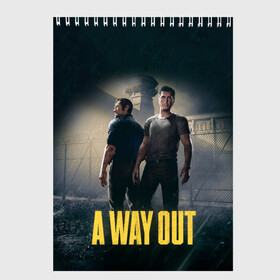 Скетчбук с принтом A WAY OUT , 100% бумага
 | 48 листов, плотность листов — 100 г/м2, плотность картонной обложки — 250 г/м2. Листы скреплены сверху удобной пружинной спиралью | 