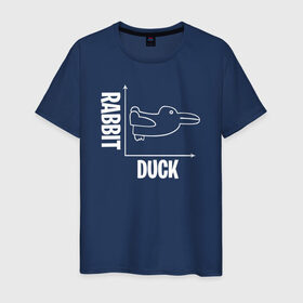 Мужская футболка хлопок с принтом Геометрия , 100% хлопок | прямой крой, круглый вырез горловины, длина до линии бедер, слегка спущенное плечо. | duck | duckling | заяц | математика | мем | утенок | утка