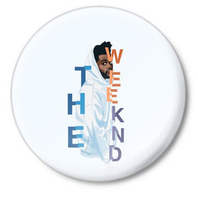 Значок с принтом The Weeknd ,  металл | круглая форма, металлическая застежка в виде булавки | Тематика изображения на принте: the | weekend | weeknd | викенд | уикенд | уикнд