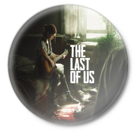 Значок с принтом THE LAST OF US ,  металл | круглая форма, металлическая застежка в виде булавки | Тематика изображения на принте: gamer | player | stels | the last of us | the last of us part 2 | бегун | джоэл | каннибалы | охотники | сталкер | топляк | цикады | щелкун | элли