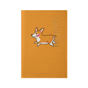 Обложка для паспорта матовая кожа с принтом Корги , натуральная матовая кожа | размер 19,3 х 13,7 см; прозрачные пластиковые крепления | Тематика изображения на принте: corgi | dog | dogs | корги | пес | порода | собака | щенки | щенок