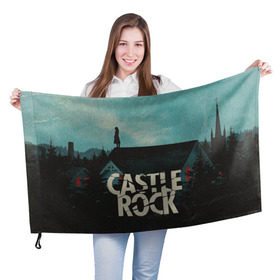 Флаг 3D с принтом Castle Rock , 100% полиэстер | плотность ткани — 95 г/м2, размер — 67 х 109 см. Принт наносится с одной стороны | castle rock | hulu | билл скарсгард | дж.дж. абрамс | касл рок | кубик в кубе | стивен кинг | шоушенк