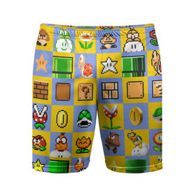 Мужские шорты 3D спортивные с принтом Super Mario Pop art ,  |  | bros | donkey kong | mario | super | игра | марио | офф | спин | супер | тоад