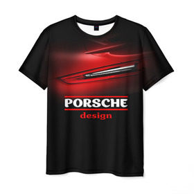 Мужская футболка 3D с принтом Porsche design , 100% полиэфир | прямой крой, круглый вырез горловины, длина до линии бедер | auto | porsche | porsche ag | авто | автомобиль | дизайн | машина | порше | суперкар | тачка