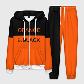 Мужской костюм 3D с принтом Orange Is the New Black , 100% полиэстер | Манжеты и пояс оформлены тканевой резинкой, двухслойный капюшон со шнурком для регулировки, карманы спереди | orange is the new black | оранжевый  хит сезона