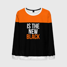 Мужской свитшот 3D с принтом ORANGE IS THE NEW BLACK , 100% полиэстер с мягким внутренним слоем | круглый вырез горловины, мягкая резинка на манжетах и поясе, свободная посадка по фигуре | orange is the new black