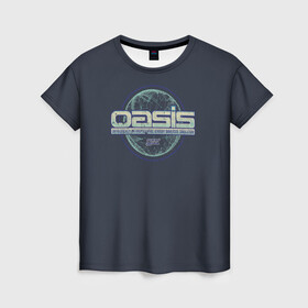 Женская футболка 3D с принтом O.A.S.I.S , 100% полиэфир ( синтетическое хлопкоподобное полотно) | прямой крой, круглый вырез горловины, длина до линии бедер | oasis | parzival | ready player one | парсифаль | первому игроку приготовиться