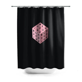 Штора 3D для ванной с принтом BLACKPINK , 100% полиэстер | плотность материала — 100 г/м2. Стандартный размер — 146 см х 180 см. По верхнему краю — пластиковые люверсы для креплений. В комплекте 10 пластиковых колец | black pink | blackpink | square two | square up | дженни ким | лалиса манобан