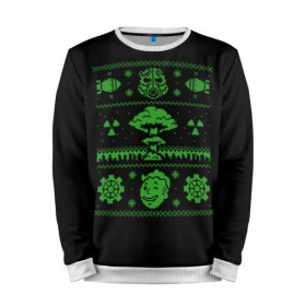 Мужской свитшот 3D с принтом Новогодний Фалаут , 100% полиэстер с мягким внутренним слоем | круглый вырез горловины, мягкая резинка на манжетах и поясе, свободная посадка по фигуре | christmas fallout | christmas sweater | fallout | sweater | sweater style | новогодний свитер | новый год | свитер | фалаут