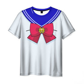 Мужская футболка 3D с принтом Матроска , 100% полиэфир | прямой крой, круглый вырез горловины, длина до линии бедер | sailor moon | костюм | луна | сейлор мун | сейлормун