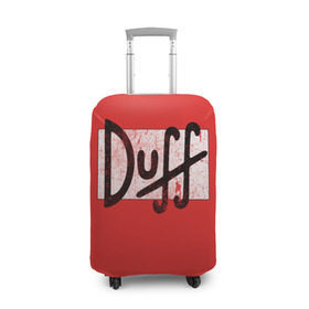 Чехол для чемодана 3D с принтом Duff Beer , 86% полиэфир, 14% спандекс | двустороннее нанесение принта, прорези для ручек и колес | beer | donut | duff | fun | homer | joke | simpson | simpsons | гомер | дафф | пончик | прикол | приколы | симпсон | симпсоны