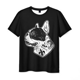 Мужская футболка 3D с принтом Французский Бульдог , 100% полиэфир | прямой крой, круглый вырез горловины, длина до линии бедер | Тематика изображения на принте: bulldog | dog | dogs | franch | бульдог | пес | псы | собака | собакен | собаки | собачка | собачки | французский | щенки | щенок | щеночек | щеночки