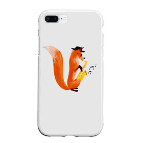 Чехол для iPhone 7Plus/8 Plus матовый с принтом Джаз Лис , Силикон | Область печати: задняя сторона чехла, без боковых панелей | cute | fox | foxes | ginger | jazz | tail | trumpet | джаз | джазмен | забавная | лис | лиса | лисица | лисицы | лисичка | лисички | лисы | милая | рыжая | рыжие | саксофон | смешная | труба | фыр | хвост | хвосты
