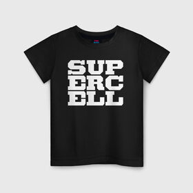Детская футболка хлопок с принтом SUPERCELL , 100% хлопок | круглый вырез горловины, полуприлегающий силуэт, длина до линии бедер | supercell | игра | клеш | клэш | суперселл