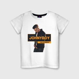 Детская футболка хлопок с принтом Johnyboy , 100% хлопок | круглый вырез горловины, полуприлегающий силуэт, длина до линии бедер | johnyboy | джонибой | джонни бой
