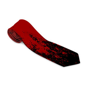 Галстук 3D с принтом Red blood , 100% полиэстер | Длина 148 см; Плотность 150-180 г/м2 | halloween | брызги красок | брызги крови | картина кровью | красные пятна | кровавая абстракция | кровавые пятна | кровь | пятна краски