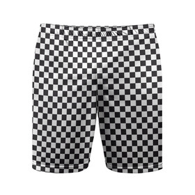 Мужские шорты спортивные с принтом Checkerboard ,  |  | Тематика изображения на принте: белая | бойчик | вдудь | дудь | иванов | клетка. ячейка | кубики | орнамент | френдзона | чача | чёрная | шахматная. доска | шашечки