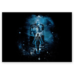 Поздравительная открытка с принтом Doctor Who , 100% бумага | плотность бумаги 280 г/м2, матовая, на обратной стороне линовка и место для марки
 | doctor | series | space | tardis | time | travel | who | времени | время | доктор | космос | кто | пространство | путешествия | сериал | сериалы | тардис