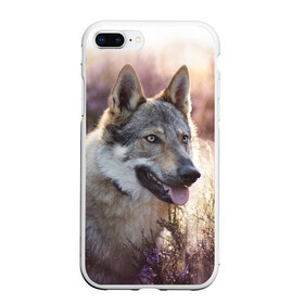 Чехол для iPhone 7Plus/8 Plus матовый с принтом Волк , Силикон | Область печати: задняя сторона чехла, без боковых панелей | dog | взгляд | волк | лайка | собака | хаски