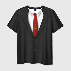 Мужская футболка 3D с принтом Костюм 47 , 100% полиэфир | прямой крой, круглый вырез горловины, длина до линии бедер | agent47 | game | killer | агент47 | бесшумный