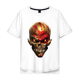 Мужская футболка хлопок Oversize с принтом Five Finger Death Punch , 100% хлопок | свободный крой, круглый ворот, “спинка” длиннее передней части | 5fdp | ffdp | five finger death punch | got your six | groove metal | metal | rock | skull | грув метал | рок