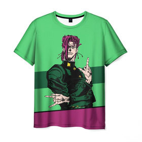 Мужская футболка 3D с принтом Jojo Kakyoin , 100% полиэфир | прямой крой, круглый вырез горловины, длина до линии бедер | adventure | anime | bizzare | jo jo | jojo | logo | manga | аниме | араки | ахегао | джо | джо джо | джоджо | жижа | жожа | жожо | йойо | лого | манга | мульт | мультфильм | отаку | сериал | символ | хирохико | юри | яой