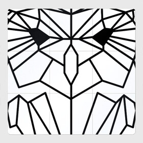 Магнитный плакат 3Х3 с принтом Полигональная сова , Полимерный материал с магнитным слоем | 9 деталей размером 9*9 см | owl | polygonal owl | геометрическая сова | геометрия | полигон | полигональная сова | полигоны | сова | совенок