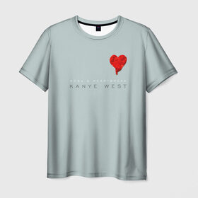 Мужская футболка 3D с принтом Kanye West, 808s & Heartbreak , 100% полиэфир | прямой крой, круглый вырез горловины, длина до линии бедер | 