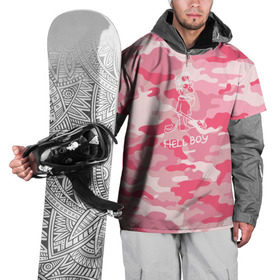 Накидка на куртку 3D с принтом Hellboy , 100% полиэстер |  | hellboy | hip hop | lil | lil peep | pink | pip | rap | барт | камуфляж | камуфляж розовый | лил | лилпип | пип | реп | симпсон | симпсоны | толстовка лил пипа | хеллбой | хипхоп