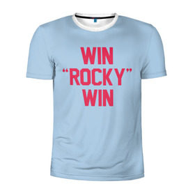 Мужская футболка 3D спортивная с принтом Win Rocky win , 100% полиэстер с улучшенными характеристиками | приталенный силуэт, круглая горловина, широкие плечи, сужается к линии бедра | rocky | бокс | кино | рокки | сильвестр | спорт | сталлоне | фильм