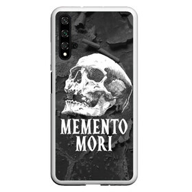 Чехол для Honor 20 с принтом Memento mori , Силикон | Область печати: задняя сторона чехла, без боковых панелей | black | death | life | memento mori | skeleton | skull | жизнь | скелет | череп | черный