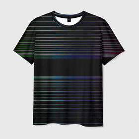 Мужская футболка 3D с принтом Полоски , 100% полиэфир | прямой крой, круглый вырез горловины, длина до линии бедер | hipster | neon | retro wave | vaporwave | геометрия | космос | неон | хипстер