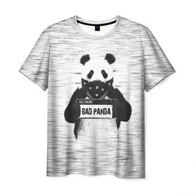 Мужская футболка 3D с принтом BAD PANDA , 100% полиэфир | прямой крой, круглый вырез горловины, длина до линии бедер | bad | bear | panda | медведь | панда