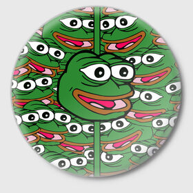 Значок с принтом Good / Sad frog ,  металл | круглая форма, металлическая застежка в виде булавки | bad | dab | frog | good | kek | pepe | sad | кек | лягушка | мем | мемы | пепе | со смыслом | фрог