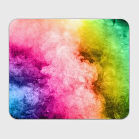 Коврик для мышки прямоугольный с принтом Радужный дым , натуральный каучук | размер 230 х 185 мм; запечатка лицевой стороны | holi | праздник красок | радуга | радужный дым | холи | цвета радуги | яркий