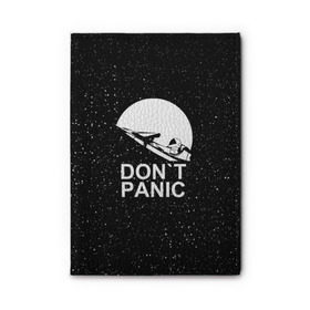 Обложка для автодокументов с принтом DON`T PANIC , натуральная кожа |  размер 19,9*13 см; внутри 4 больших “конверта” для документов и один маленький отдел — туда идеально встанут права | Тематика изображения на принте: don t panic | elon mask | galaxy | nasa | space x | stars | галактика | звезды | знаменитости | илон маск | космос | не паникуйте