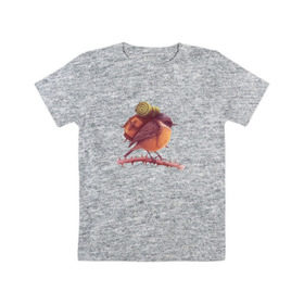 Детская футболка хлопок с принтом Воробей Турист , 100% хлопок | круглый вырез горловины, полуприлегающий силуэт, длина до линии бедер | палатка | птенец | птица | птичка | путешествие | рюкзак | туризм