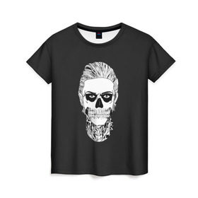 Женская футболка 3D с принтом Tate Langdon , 100% полиэфир ( синтетическое хлопкоподобное полотно) | прямой крой, круглый вырез горловины, длина до линии бедер | ahs | american horror story | langdon | tate | аиу | американская история ужасов | тейт