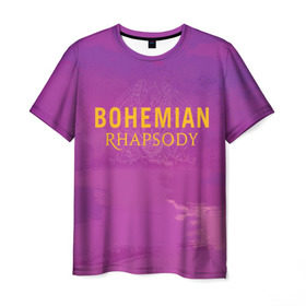 Мужская футболка 3D с принтом Queen Bohemian Rhapsody , 100% полиэфир | прямой крой, круглый вырез горловины, длина до линии бедер | Тематика изображения на принте: queen | богемская рапсодия | брайан мэи | британская | группа | королева | роджер тейлор | рок | фредди меркьюри