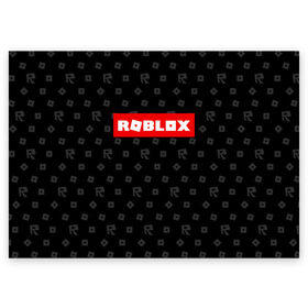 Поздравительная открытка с принтом ROBLOX , 100% бумага | плотность бумаги 280 г/м2, матовая, на обратной стороне линовка и место для марки
 | Тематика изображения на принте: game | gamer | logo | minecraft | roblox | simulator | игра | конструктор | лого | симулятор | строительство | фигура