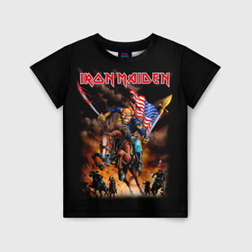 Детская футболка 3D с принтом Iron Maiden , 100% гипоаллергенный полиэфир | прямой крой, круглый вырез горловины, длина до линии бедер, чуть спущенное плечо, ткань немного тянется | heavy metal | iron maiden | metal | айрон мейден | группы | метал | музыка | рок | хеви метал