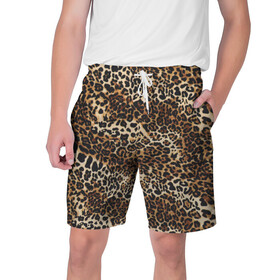 Мужские шорты 3D с принтом Леопард ,  полиэстер 100% | прямой крой, два кармана без застежек по бокам. Мягкая трикотажная резинка на поясе, внутри которой широкие завязки. Длина чуть выше колен | Тематика изображения на принте: camouflage | cat | disguise | fashion | illustration | jungle | leopard | predator | skin | spots | style | wild | youth | графика | джунгли | дикий | иллюстрация | камуфляж | картинка | кошка | леопард | маскировка | мода | молодежная | пятна | рисунок |