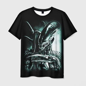 Мужская футболка 3D с принтом Чужой , 100% полиэфир | прямой крой, круглый вырез горловины, длина до линии бедер | alien | aliens | xenomorph | ксеноморф | монстры | ужасы | чужие | чужой