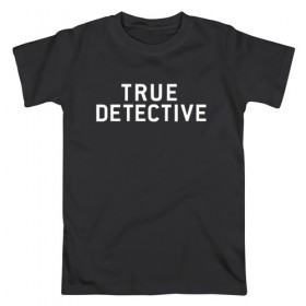 Мужская футболка хлопок с принтом Настоящий Детектив , 100% хлопок | прямой крой, круглый вырез горловины, длина до линии бедер, слегка спущенное плечо. | detective | logo | true | али | детектив | лого | логотип | мэттью | настоящий | сериал
