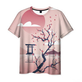 Мужская футболка 3D с принтом Японский мотив , 100% полиэфир | прямой крой, круглый вырез горловины, длина до линии бедер | 23 | 8 | азия | вип | вишня | горы | дерево | дизайн | мода | небо | новинка | новый год | подарок | сакура | солнце | стритвир | топ | тренд | цветок | япония
